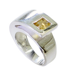 Clara Abstract Yellow Solitaire Ring