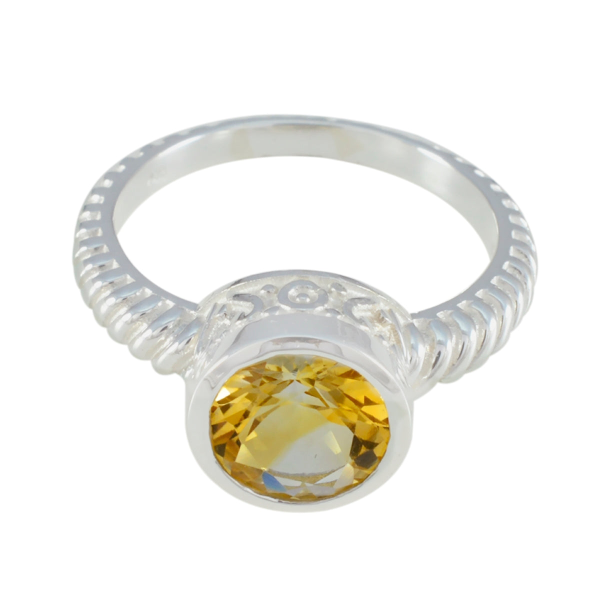 Isabella Fairytale Yellow Solitaire Ring Citrine Yellow