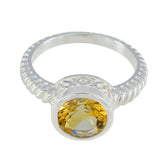 Isabella Fairytale Yellow Solitaire Ring Citrine Yellow