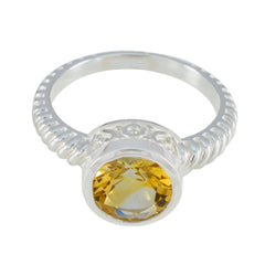 Isabella Fairytale Yellow Solitaire Ring Citrine Yellow