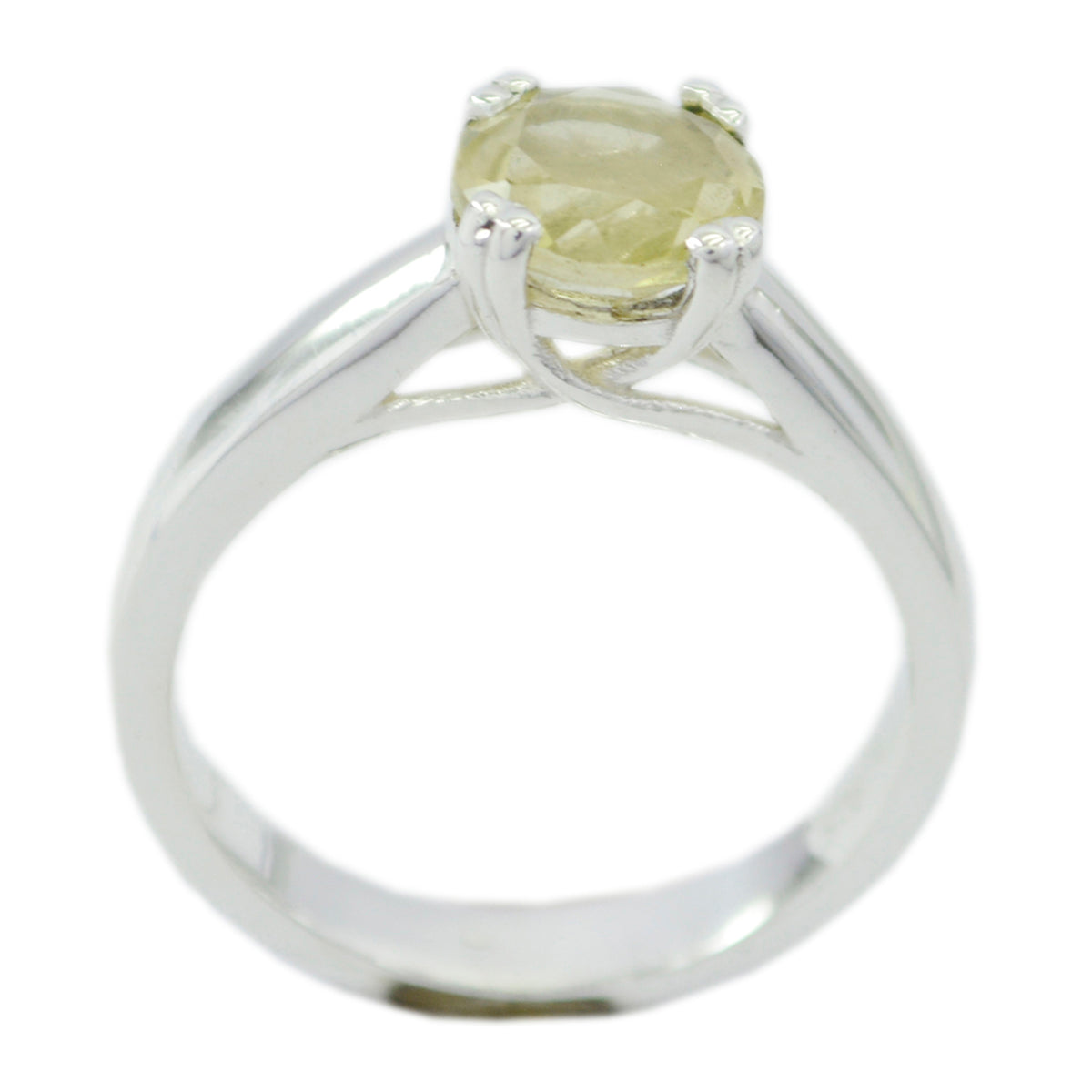 Carolina Romantic Yellow Solitaire Ring Lemon Quartz Yellow