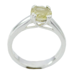 Carolina Romantic Yellow Solitaire Ring Lemon Quartz Yellow