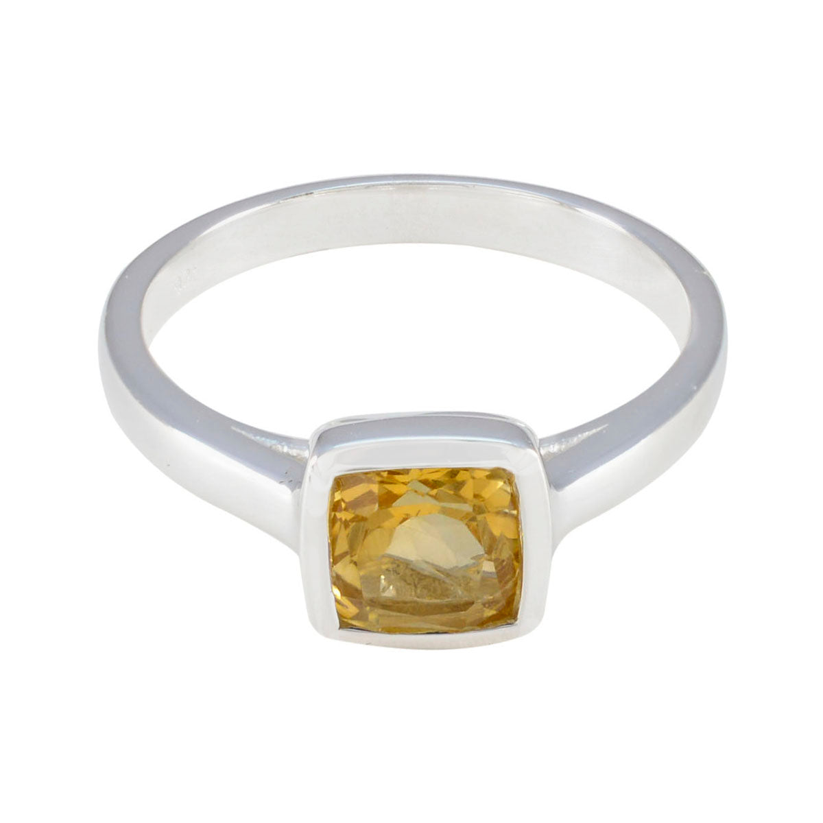 Tereza Graceful Yellow Solitaire Ring Citrine Yellow