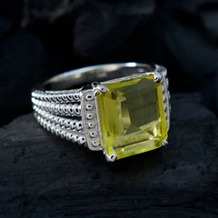 Lili Contemporary Yellow Solitaire Ring