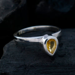 Victoria Romantic Yellow Solitaire Ring