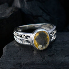 Sara Filigree Yellow Solitaire Ring