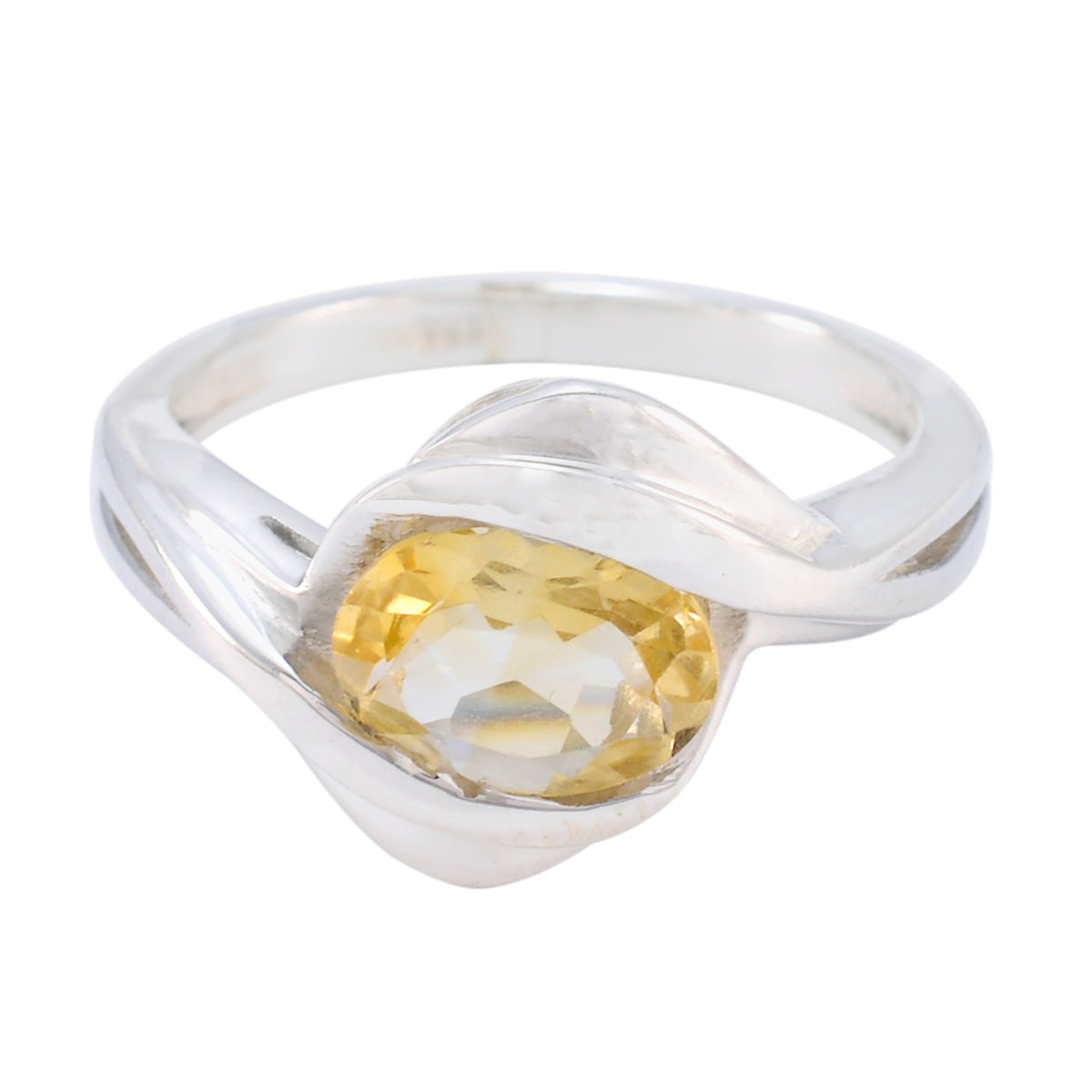 Maria Heritage Yellow Solitaire Ring Citrine Yellow