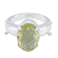 Carla Glamorous Yellow Solitaire Ring Lemon Quartz Yellow