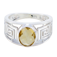 Agustina Filigree Yellow Solitaire Ring Citrine Yellow