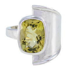 Harper Yellow Solitaire Ring for Women with Gemstone Lemon Quartz Yellow