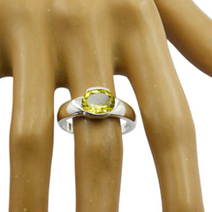Camila Yellow Solitaire Ring for Women in Sterling Silver