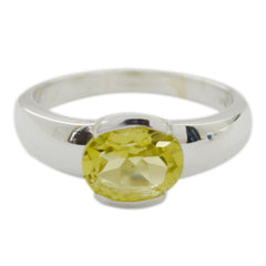 Camila Yellow Solitaire Ring for Women in Sterling Silver Lemon Quartz Yellow