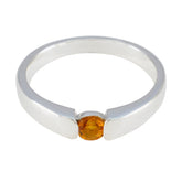 Patricia Yellow Solitaire Ring India with Gemstone Citrine Yellow