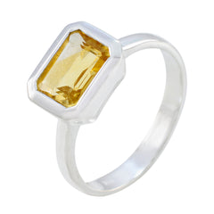 Victoria Yellow Solitaire Ring India with Citrine Gemstone