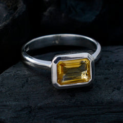 Victoria Yellow Solitaire Ring India with Citrine Gemstone