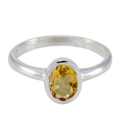 Ayaka Yellow Solitaire Ring India with Elegant Gemstone