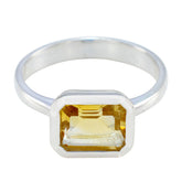 Victoria Yellow Solitaire Ring India with Citrine Gemstone Citrine Yellow