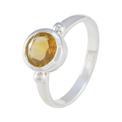 Putri Yellow Solitaire Ring India with Gemstone Accent
