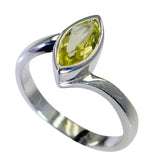 Eun-ji Contemporary Yellow Solitaire Ring Lemon Quartz Yellow