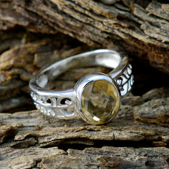 Sara Filigree Yellow Solitaire Ring