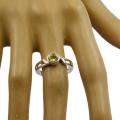 Giulia Trendy Yellow Solitaire Ring