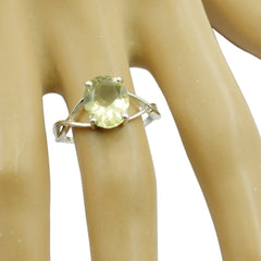 Sophia Yellow Solitaire Ring Elegant Silver Jewelry