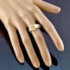 Nisa Contemporary Yellow Solitaire Ring