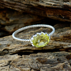 Luna Yellow Solitaire Ring with Oval Gemstone