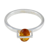 Ha-eun Glamorous Yellow Solitaire Ring Citrine Yellow