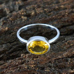 Chen Contemporary Yellow Solitaire Ring