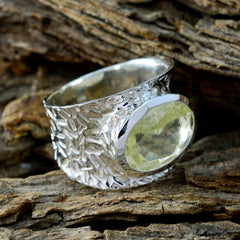 Leah Yellow Solitaire Ring with Stylish Design