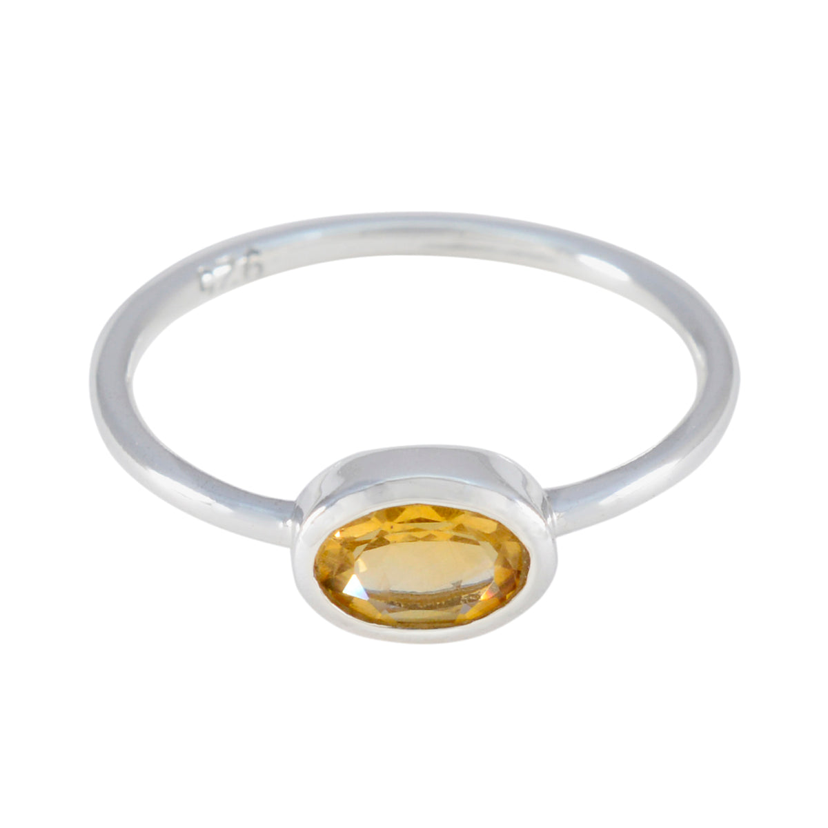Ling Fairytale Yellow Solitaire Ring Citrine Yellow