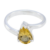 Yuki Sophisticated Yellow Solitaire Ring Citrine Yellow