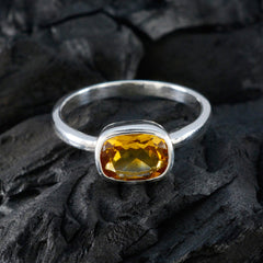 Sofia Abstract Yellow Solitaire Ring