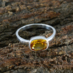 Sofia Abstract Yellow Solitaire Ring