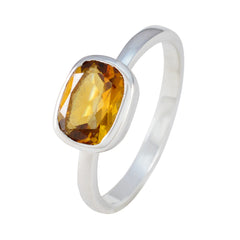 Sofia Abstract Yellow Solitaire Ring
