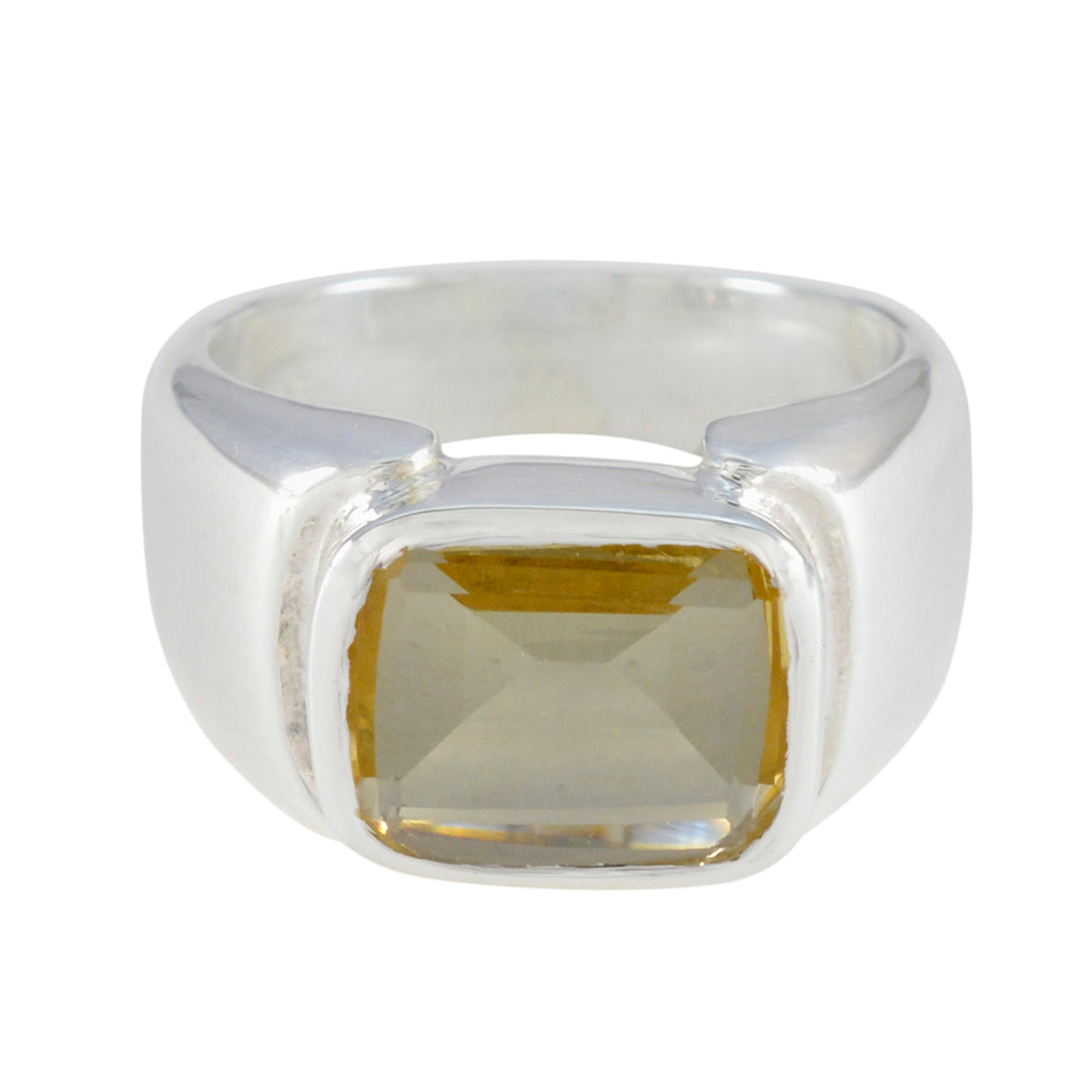 Fernanda Contemporary Yellow Solitaire Ring Citrine Yellow