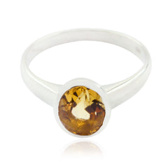Evelyn Contemporary Yellow Solitaire Ring
