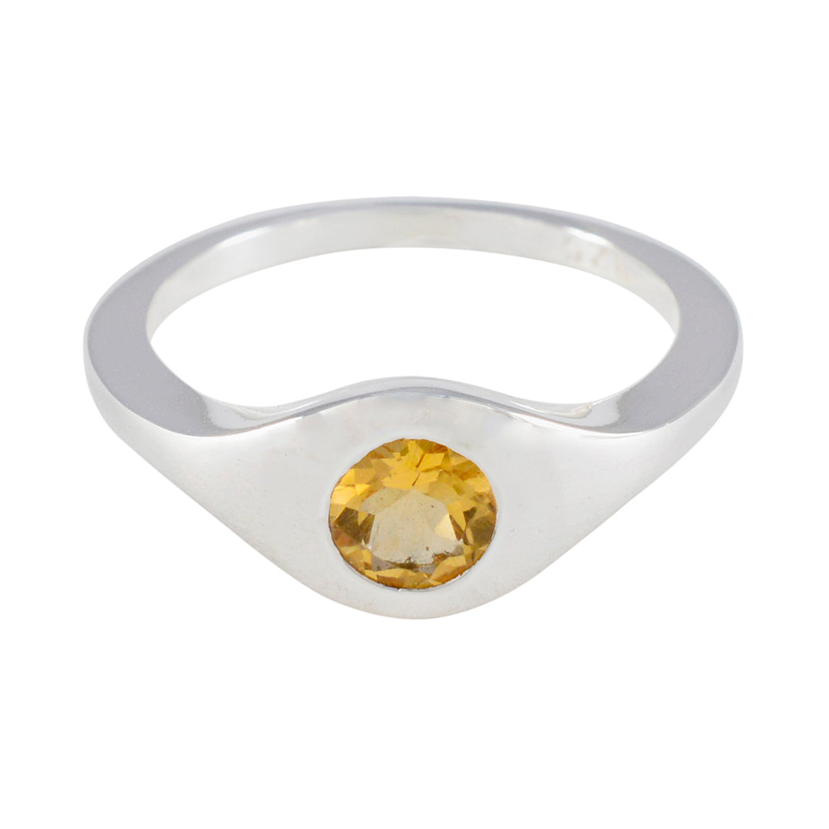 Tereza Luxurious Yellow Solitaire Ring Citrine Yellow