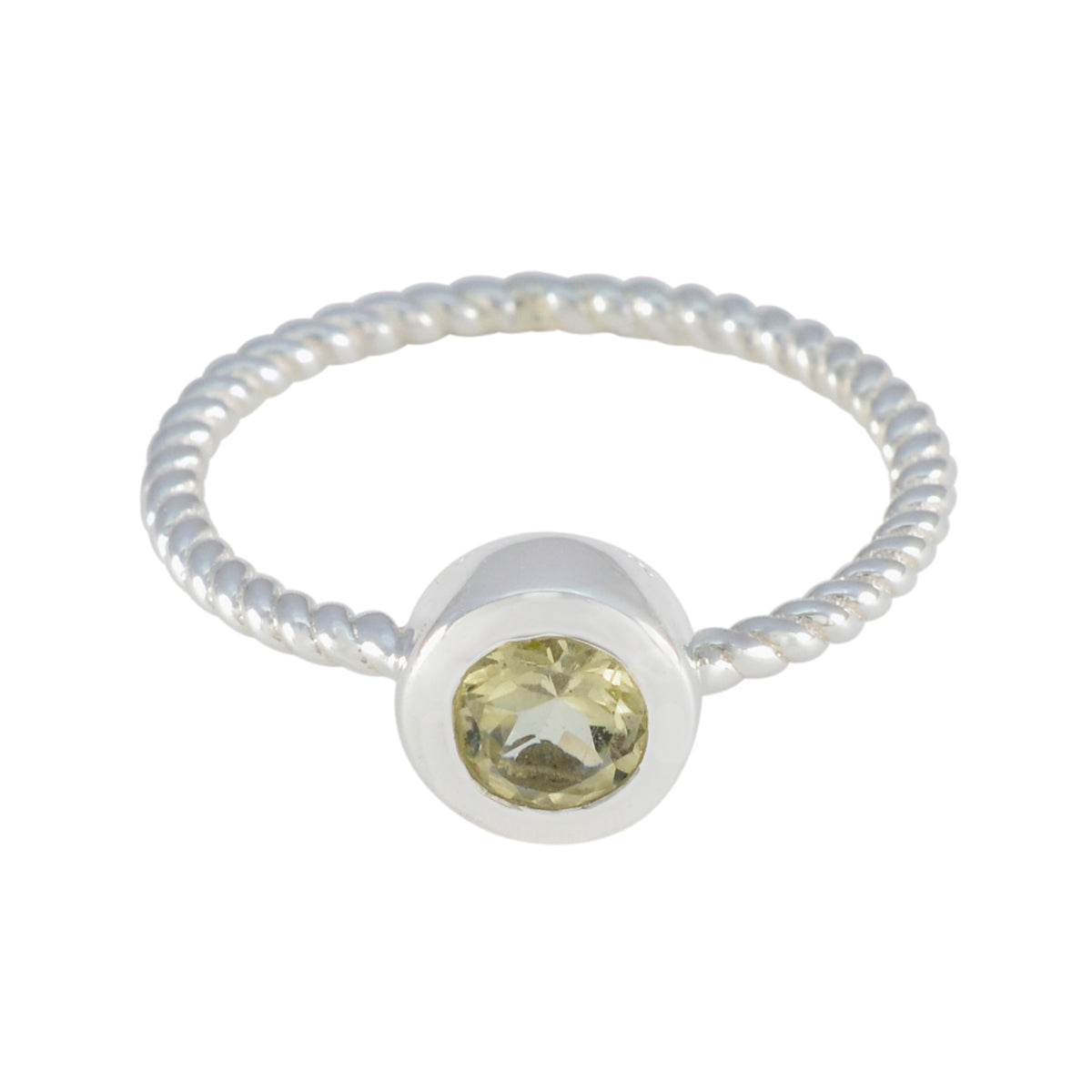 Hina Fairytale Yellow Solitaire Ring Lemon Quartz Yellow