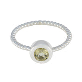 Hina Fairytale Yellow Solitaire Ring Lemon Quartz Yellow