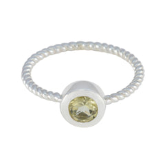 Hina Fairytale Yellow Solitaire Ring Lemon Quartz Yellow