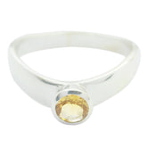 Emi Yellow Solitaire Ring with Elegant Gemstone Citrine Yellow