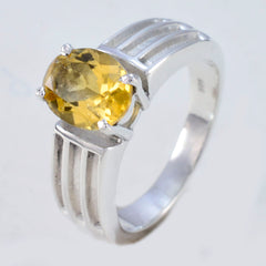 Nisa Yellow Solitaire Ring with Gemstone Accent