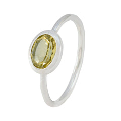Ivy Yellow Solitaire Ring with Oval Gemstone