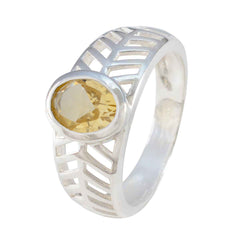Angel Art Deco Yellow Solitaire Ring
