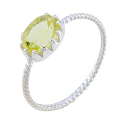 Luna Yellow Solitaire Ring with Oval Gemstone