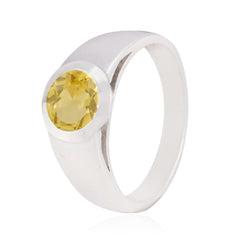 Nisa Contemporary Yellow Solitaire Ring