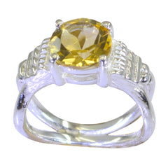Aisha Contemporary Yellow Solitaire Ring