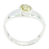 Bella Graceful Yellow Solitaire Ring Lemon Quartz Yellow